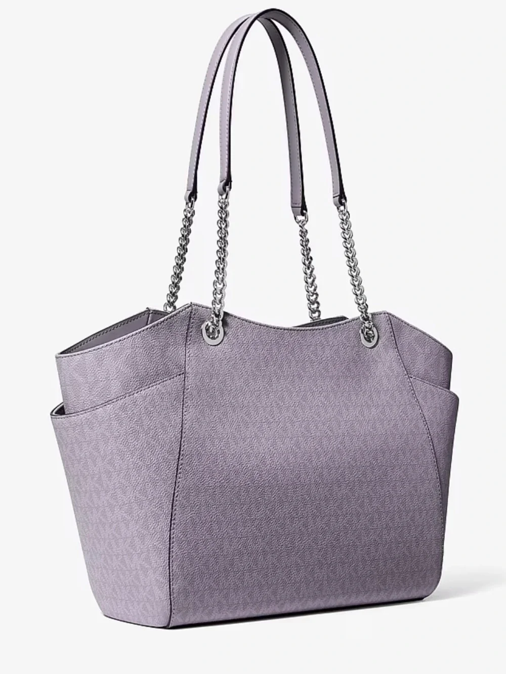 Michael Kors Lilac Monogram Chain-Handle Tote